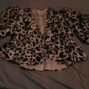 Black/White Peplem evening top.